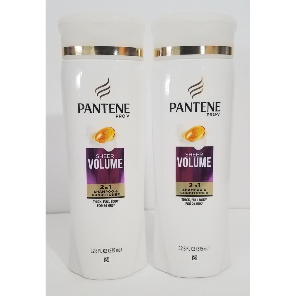 2-Pantene Pro-V Sheer Volume 2-in-1 Shampoo &‎ Conditioner 12.6 floz each  NEW